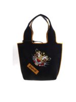 Tote nera con dettagli a contrasto