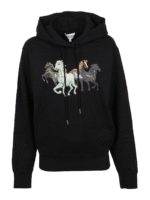 Felpa in cotone stampa cavalli