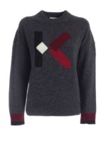Pullover grigio con stampa K