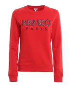 Felpa in cotone con patch logo