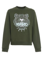 Felpa in cotone Tiger verde