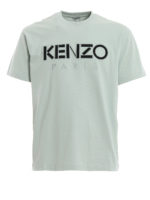 T-shirt azzurra con ricamo a rilievo