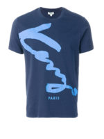 T-shirt slim Kenzo Signature blu