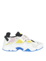 Sneaker in pelle e tessuto multicolor