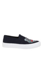 Sneaker slip-on K-Skate Tiger blu in cotone