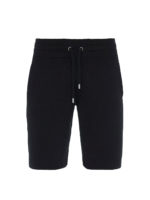 Shorts in cotone nero con logo lettering