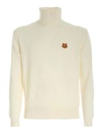 Dolcevita con patch Tiger bianco