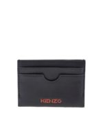 Portacarte nero con logo rosso