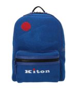 Zaino blu in maglia con logo