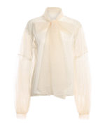 Blusa in tulle con fiocco