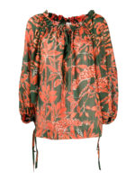 Blusa in seta Exotic Flowers