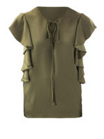 Blusa in cady con volant