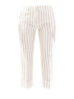 Pantaloni in misto lino a righe