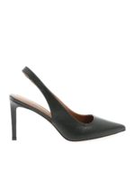 Slingback in pelle nera