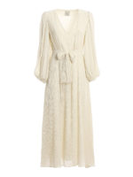 Abito lungo in tessuto increspato