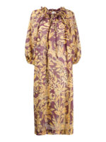 Abito lungo in seta Exotic Flowers