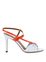 Sandali in pelle con cinturino in vernice