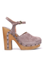 Sandalo in pelle scamosciata