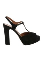 Sandali T-Bar Platform neri