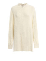 Camicia lunga in tessuto increspato