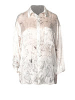 Camicia in seta stampata button down
