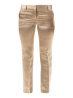 Pantaloni in misto lino leggermente svasati