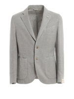 Giacca in cotone misto lino grigio chiaro