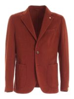 Giacca monopetto color terra bruciata
