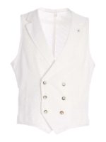 Gilet doppio petto bianco