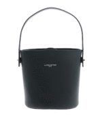 Borsa blu con logo argento