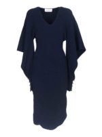 Abito blu con cut-out sulle maniche