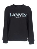 Felpa logo ricamata nera