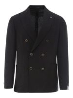 Blazer doppiopetto in lino e cotone