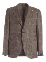 Giacca monopetto marrone