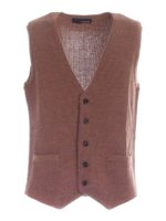 Gilet in maglia color cammello