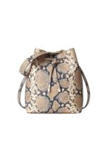 Secchiello beige e nero stampa rettile