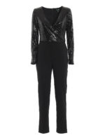 Tuta in cady con top in paillettes