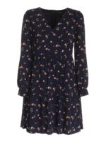 Abito blu con stampa fiori