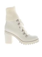 Stivaletti St Moritz con tacco bianchi