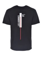 T-shirt nera con logo frontale