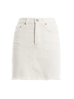 Minigonna a vita alta in denim destroyed