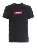 T-shirt in jersey con stampa logo nera