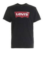 T-shirt con stampa logo nera