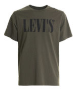 T-shirt in jersey con stampa logo verde