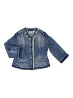 Giacca in denim sfrangiata