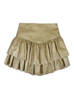 Minigonna dorata a balze