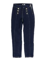 Jeans a vita alta con bottoni