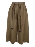 Pantaloni in cotone e lino Khaki