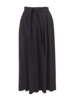 Pantaloni crop in viscosa neri