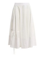 Ampia gonna Gathered in tela di cotone